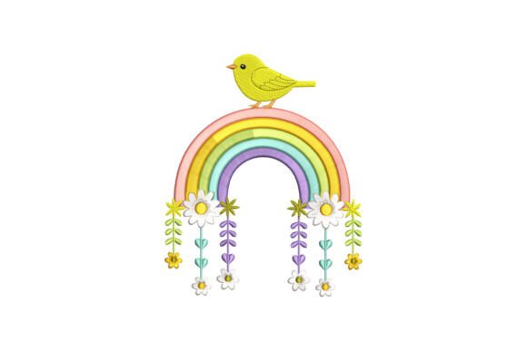 Bird with Rainbow Embroidery Design Review