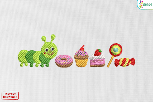 Cute Sweet Caterpillar Treats: A Seasonal Embroidery Design Review
