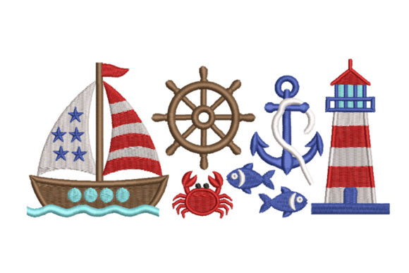 Evaluating the Nautical Icons Set for Boutique Sweatshirt Embroidery