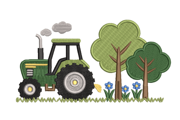 Farm Tractor Meadow Embroidery Design Review
