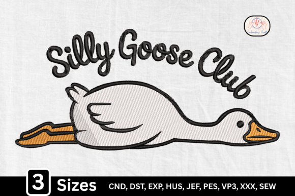 Funny Silly Goose: A Playful Holiday Embroidery Pick