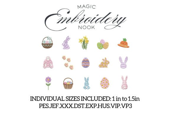 Mini Easter Bundle X 15 Designs Review for Apparel Embroidery