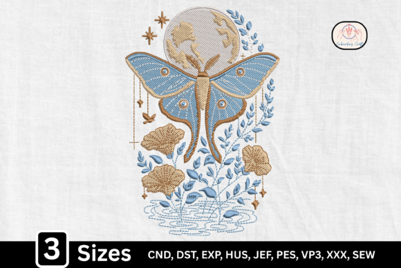 Moon Moth Lunar Floral Butterfly Embroidery Design Review