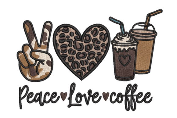 Peace Love Coffee: A Heartfelt Touch for Personalized Embroidery Projects