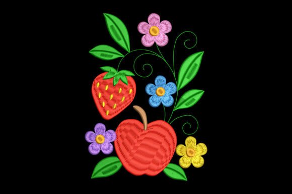 Strawberry Apple Blossom Embroidery Design Review